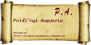 Polányi Auguszta névjegykártya